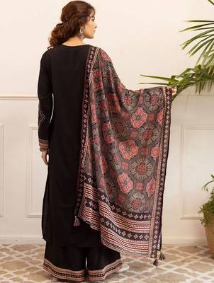 Women Ethnic Motifs Printed Regular Kurta with Palazzos & With Dupatta 4