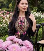 Women Ethnic Motifs Printed Regular Pure Cotton Kurta with Trousers