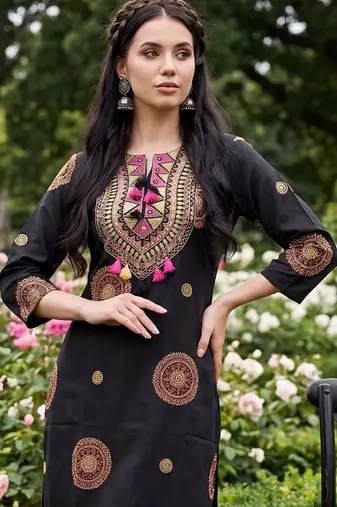 Women Ethnic Motifs Printed Regular Pure Cotton Kurta with Trousers
