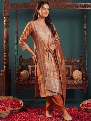 Women Regular Kurta with Trousers & With Dupatta 1