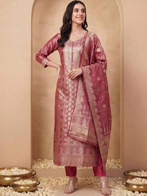 Women Ethnic Motifs Regular Kurta with Trousers & With Dupatta 1