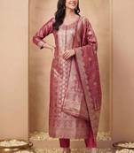 Women Ethnic Motifs Regular Kurta with Trousers & With Dupatta