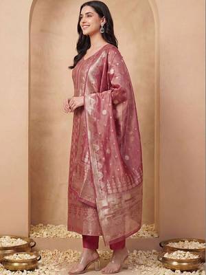 Women Ethnic Motifs Regular Kurta with Trousers & With Dupatta 3