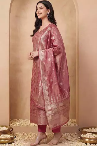 Women Ethnic Motifs Regular Kurta with Trousers & With Dupatta