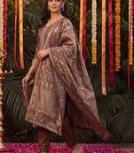 Women Ethnic Motifs Regular Kurta with Trousers & With Dupatta