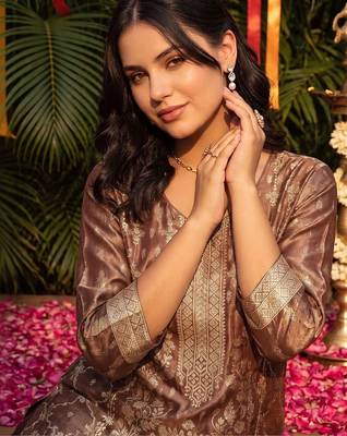 Women Ethnic Motifs Regular Kurta with Trousers & With Dupatta 2