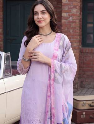 Women Ethnic Motifs Embroidered Regular Thread Work Kurta with Trousers & With Dupatta 2