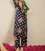 Women Floral Printed Regular Pure Cotton Kurta with Pyjamas