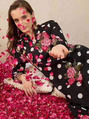 Women Floral Printed Regular Pure Cotton Kurta with Pyjamas 5