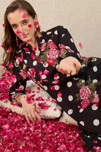 Women Floral Printed Regular Pure Cotton Kurta with Pyjamas
