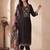 Women Floral Embroidered Regular Thread Work Liva Kurta with Trousers & With Dupatta