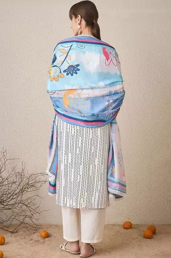 Women Ethnic Motifs Printed Regular Kurta with Trousers & With Dupatta