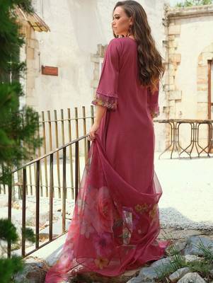 Women Ethnic Motifs Embroidered Regular Thread Work Kurta with Trousers & With Dupatta 5
