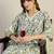 Floral Printed Empire Pure Cotton Kurta With Trousers & Dupatta