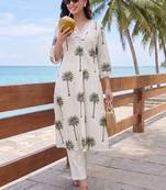 Women Ethnic Motifs Printed Regular Pure Cotton Kurta with Trousers