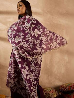 Women Ethnic Motifs Embroidered Regular Thread Work Kurta with Palazzos & With Dupatta 2