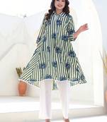Women Printed Regular Pure Cotton Kurta with Trousers