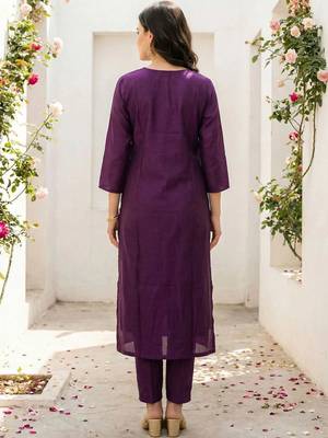 Women Ethnic Motifs Embroidered Regular Thread Work Kurta with Trousers & With Dupatta 3