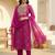 Women Ethnic Motifs Printed Regular Thread Work Kurta with Trousers & With Dupatta