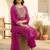 Women Ethnic Motifs Printed Regular Thread Work Kurta with Trousers & With Dupatta