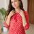 Women Leheriya Dyed Regular Kurta with Trousers