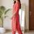 Women Leheriya Dyed Regular Kurta with Trousers