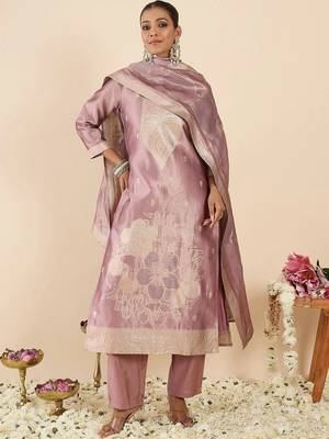 Women Ethnic Motifs Regular Kurta with Trousers & With Dupatta 4