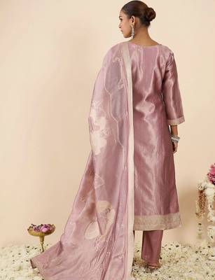 Women Ethnic Motifs Regular Kurta with Trousers & With Dupatta 6