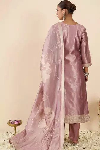 Women Ethnic Motifs Regular Kurta with Trousers & With Dupatta