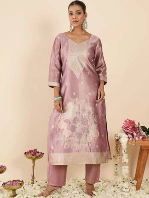 Women Ethnic Motifs Regular Kurta with Trousers & With Dupatta 7