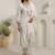 Women Floral Embroidered Regular Thread Work Kurta with Trousers & With Dupatta