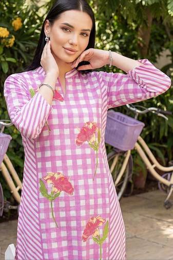 Women Printed Regular Pure Cotton Kurta with Trousers