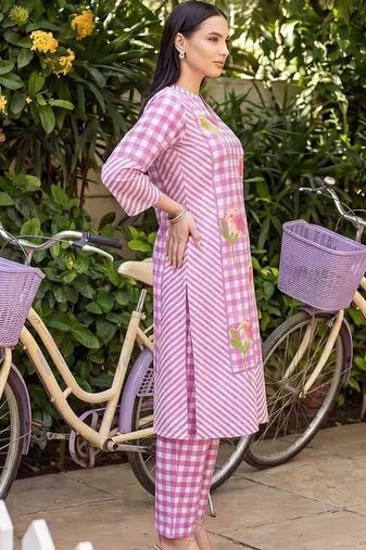 Women Printed Regular Pure Cotton Kurta with Trousers