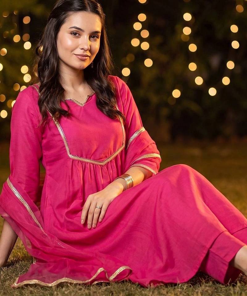 Women Regular Gotta Patti Kurta with Trousers & With Dupatta