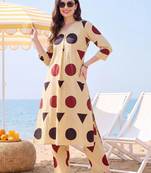 Women Printed Regular Pure Cotton Kurta with Trousers