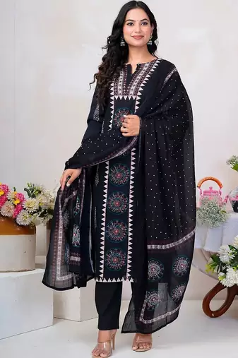 Women Ethnic Motifs Printed Regular Pure Cotton Kurta with Trousers & With Dupatta