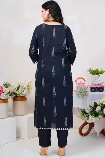 Women Ethnic Motifs Printed Regular Pure Cotton Kurta with Trousers & With Dupatta
