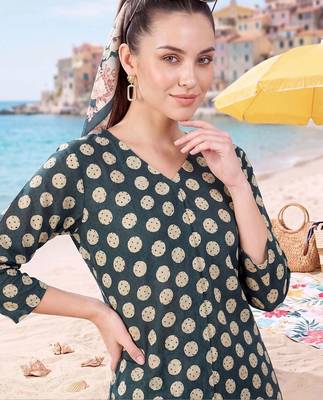 Women Printed Regular Pure Cotton Kurta with Trousers 2