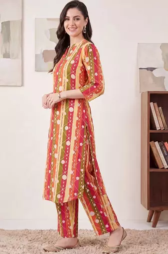 Women Printed Regular Pure Cotton Kurta with Palazzos