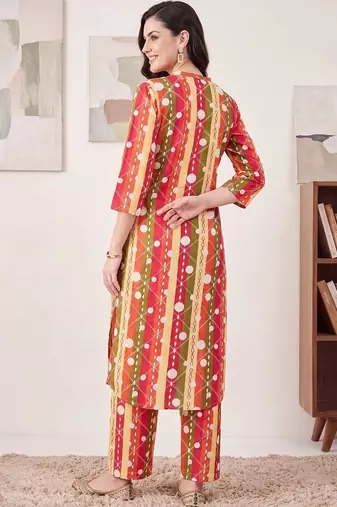 Women Printed Regular Pure Cotton Kurta with Palazzos
