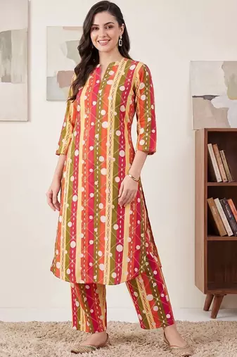 Women Printed Regular Pure Cotton Kurta with Palazzos