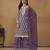 graceful wine purple embroidered georgette sharara salwar suit