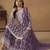graceful wine purple embroidered georgette sharara salwar suit