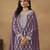 graceful wine purple embroidered georgette sharara salwar suit