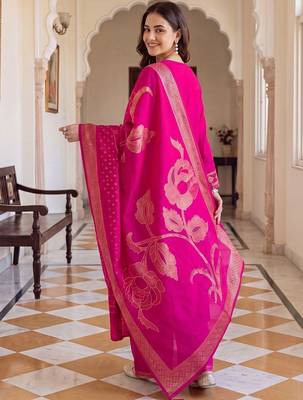Women Floral Printed Regular Kurta with Palazzos & With Dupatta 4