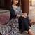 Women Floral Regular Thread Work Kurta with Trousers & With Dupatta