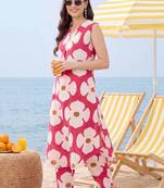 Women Floral Printed Regular Pure Cotton Kurta with Trousers