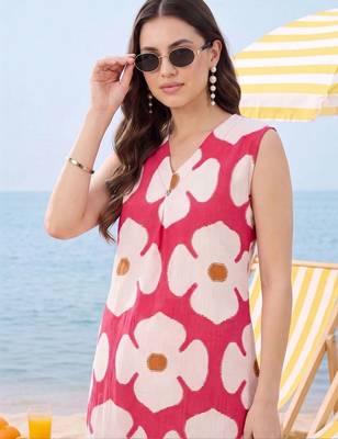 Women Floral Printed Regular Pure Cotton Kurta with Trousers 2