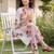 Women Floral Printed Empire Pure Cotton Kurta with Trousers