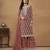 sophisticated dusty rose embroidered georgette sharara salwar suit